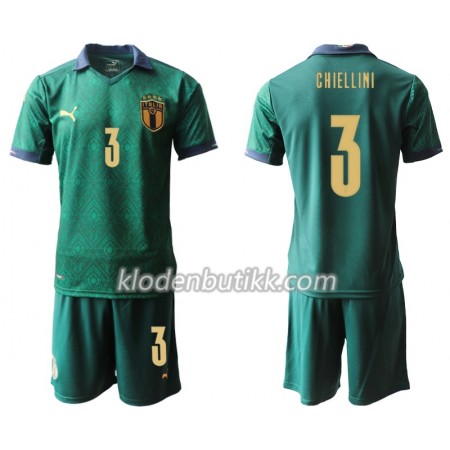 Italia Chiellini 3 Barn Tredjedraktsett Euro 2020 Kortermet (+ Korte bukser)